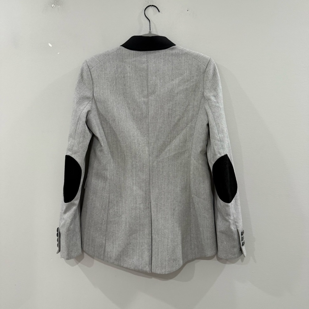 Veronica Beard Blazer Hudson Elbow Patch in Grey - Picture 6 of 8